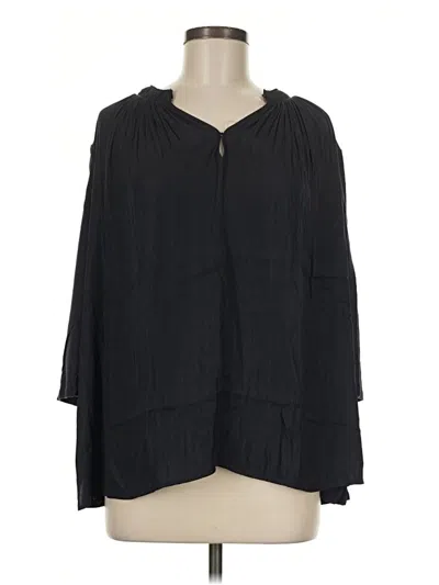 Pre-owned Left Coast By Dolan 3/4 Sleeve Blouse In Black