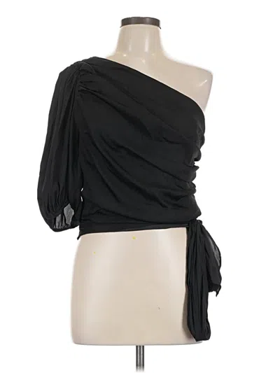 Pre-owned Left Coast By Dolan 3/4 Sleeve Blouse In Black