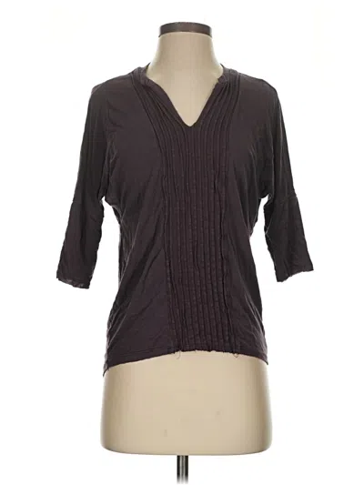 Pre-owned Left Coast By Dolan 3/4 Sleeve Blouse In Brown