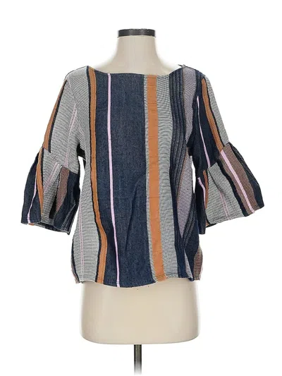 Pre-owned Left Coast By Dolan 3/4 Sleeve Blouse In Gray