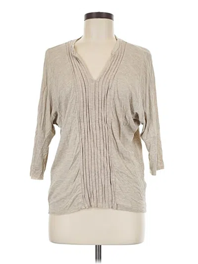 Pre-owned Left Coast By Dolan 3/4 Sleeve Blouse In Gray