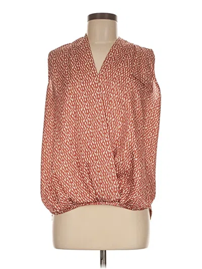 Pre-owned Left Coast By Dolan 3/4 Sleeve Blouse In Orange