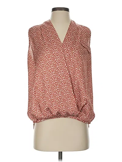 Pre-owned Left Coast By Dolan 3/4 Sleeve Blouse In Orange