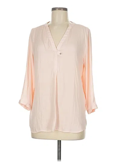Pre-owned Left Coast By Dolan 3/4 Sleeve Blouse In Pink