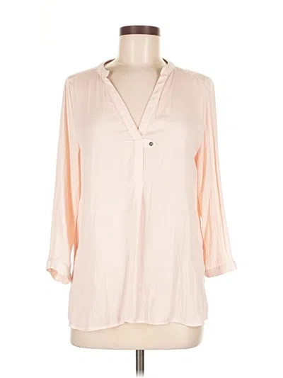 Pre-owned Left Coast By Dolan 3/4 Sleeve Blouse In White