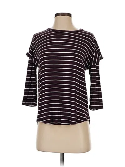 Pre-owned Left Coast By Dolan 3/4 Sleeve T-shirt In Burgundy