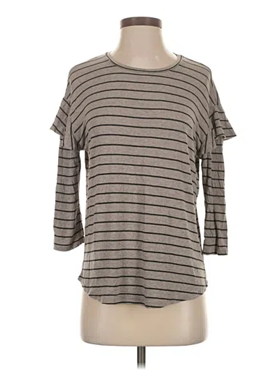 Pre-owned Left Coast By Dolan 3/4 Sleeve T-shirt In Gray