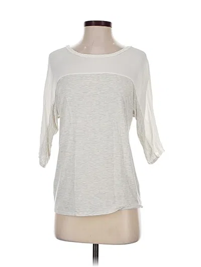 Pre-owned Left Coast By Dolan 3/4 Sleeve T-shirt In Ivory