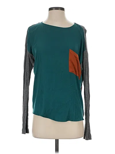 Pre-owned Left Coast By Dolan 3/4 Sleeve T-shirt In Teal