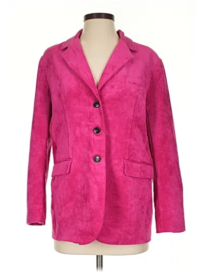 Pre-owned Left Coast By Dolan Blazer Jacket In Pink