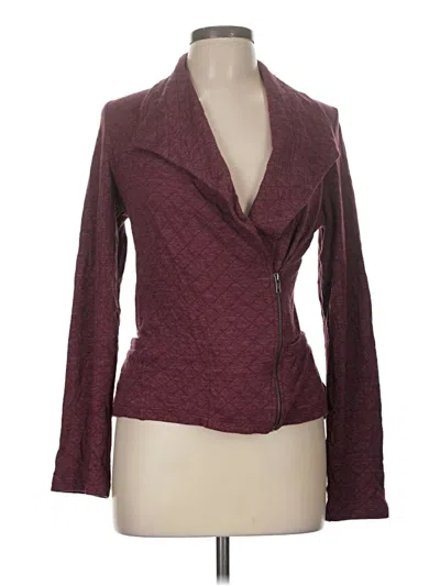 Pre-owned Left Coast By Dolan Cardigan Sweater In Burgundy
