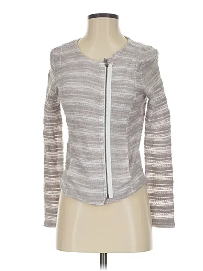 Pre-owned Left Coast By Dolan Cardigan Sweater In Silver