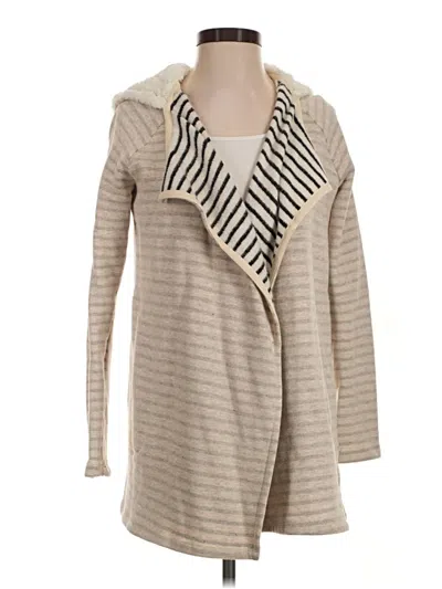 Pre-owned Left Coast By Dolan Cardigan Sweater In Tan
