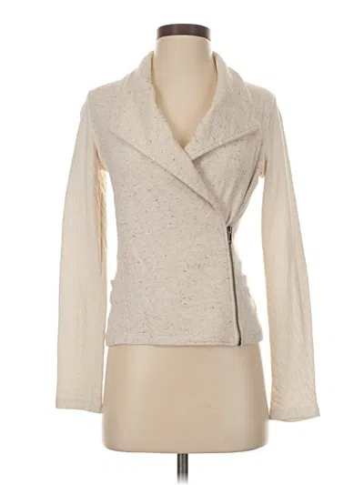 Pre-owned Left Coast By Dolan Cardigan Sweater In White