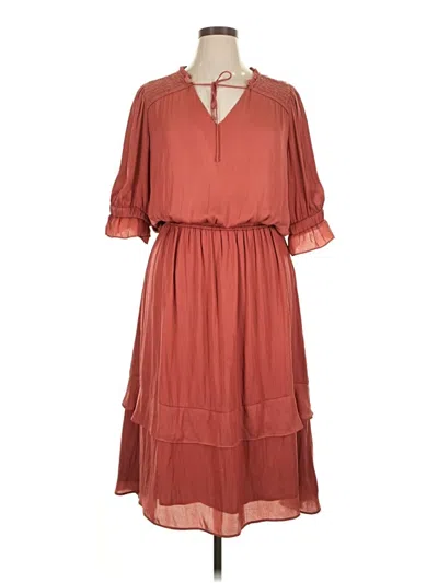 Pre-owned Left Coast By Dolan Casual Dress In Brown