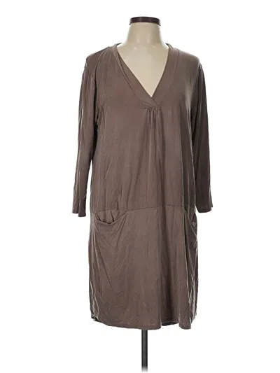 Pre-owned Left Coast By Dolan Casual Dress In Brown