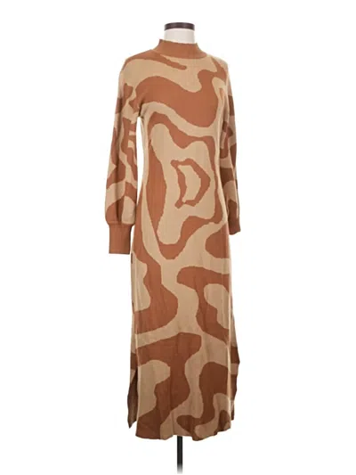 Pre-owned Left Coast By Dolan Casual Dress In Brown
