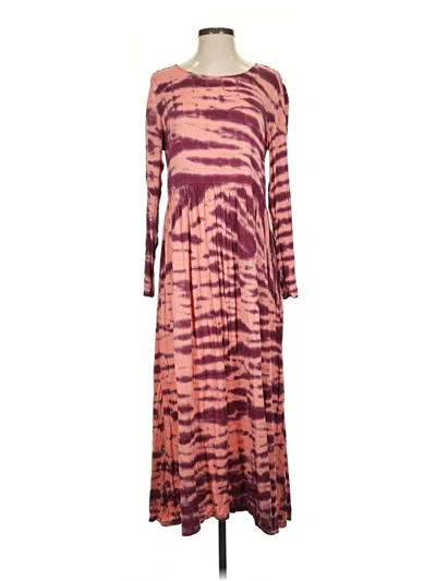 Pre-owned Left Coast By Dolan Casual Dress In Burgundy