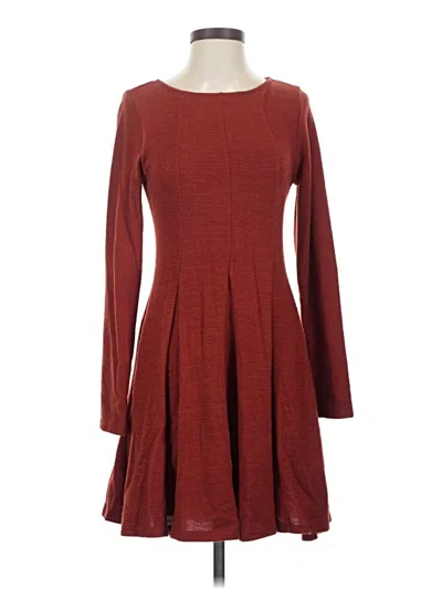 Pre-owned Left Coast By Dolan Casual Dress In Burgundy