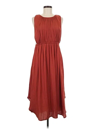Pre-owned Left Coast By Dolan Casual Dress In Burgundy