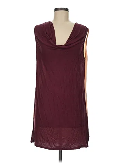 Pre-owned Left Coast By Dolan Casual Dress In Burgundy