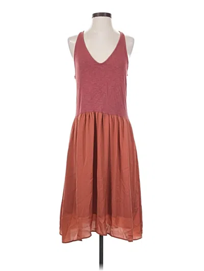 Pre-owned Left Coast By Dolan Casual Dress In Burgundy