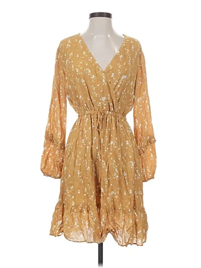 Pre-owned Left Coast By Dolan Casual Dress In Gold