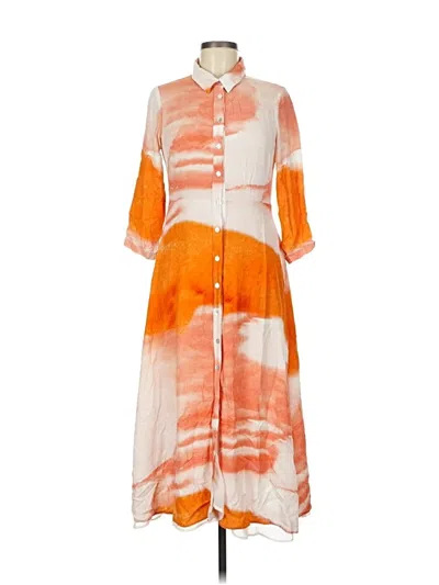 Pre-owned Left Coast By Dolan Casual Dress In Orange