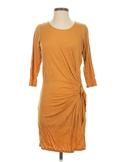 Pre-owned Left Coast By Dolan Casual Dress In Tan