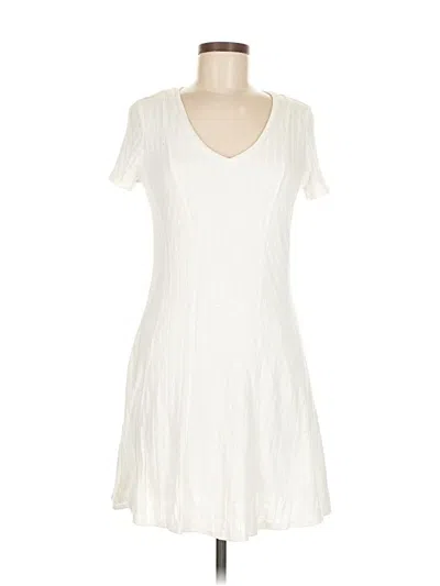 Pre-owned Left Coast By Dolan Casual Dress In White