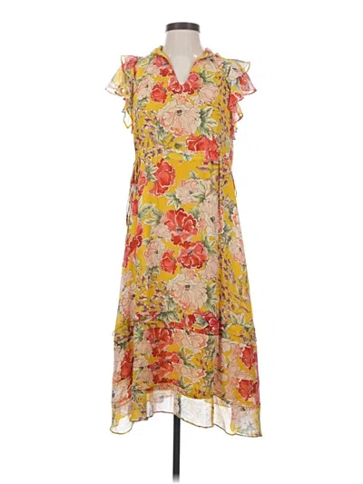 Pre-owned Left Coast By Dolan Casual Dress In Yellow