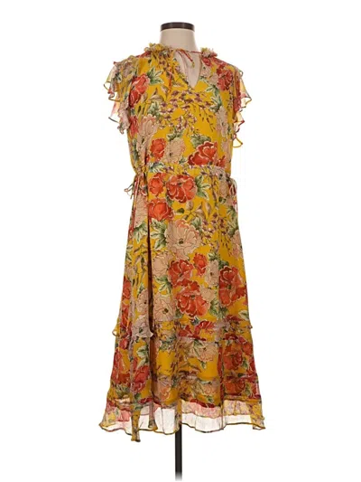 Pre-owned Left Coast By Dolan Casual Dress In Yellow