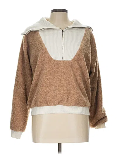 Pre-owned Left Coast By Dolan Fleece Jacket In Brown