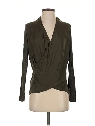 Pre-owned Left Coast By Dolan Long Sleeve Blouse In Green