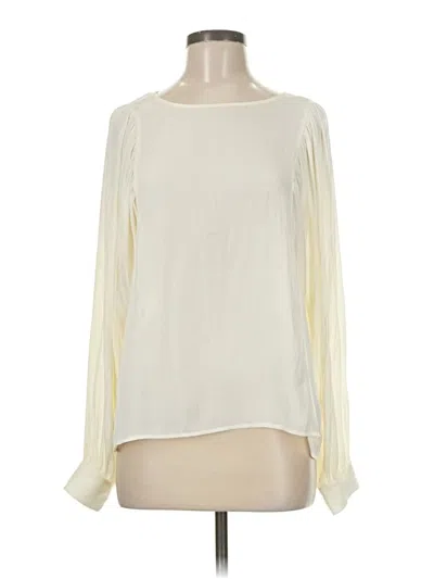 Pre-owned Left Coast By Dolan Long Sleeve Blouse In Ivory