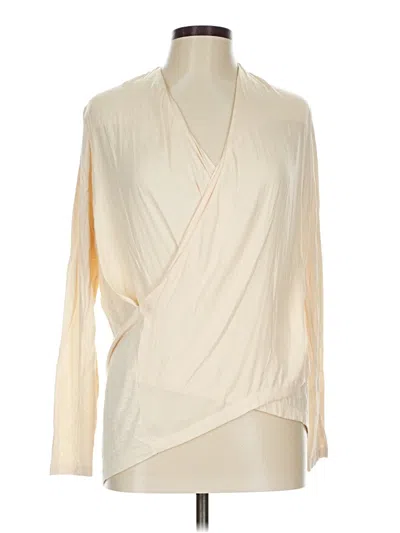 Pre-owned Left Coast By Dolan Long Sleeve Blouse In Ivory