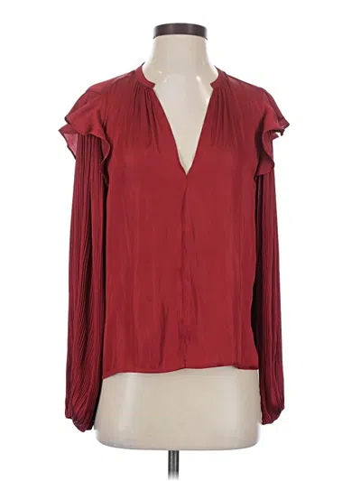 Pre-owned Left Coast By Dolan Long Sleeve Blouse In Red