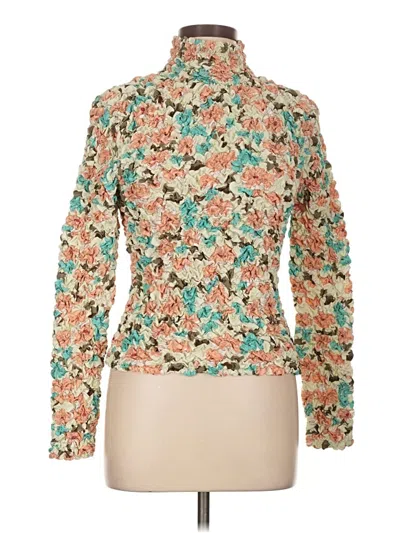 Pre-owned Left Coast By Dolan Long Sleeve Blouse In Teal