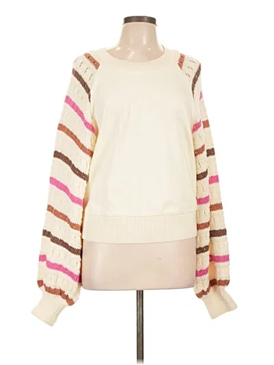 Pre-owned Left Coast By Dolan Pullover Sweater In Ivory