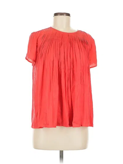 Pre-owned Left Coast By Dolan Short Sleeve Blouse In Orange