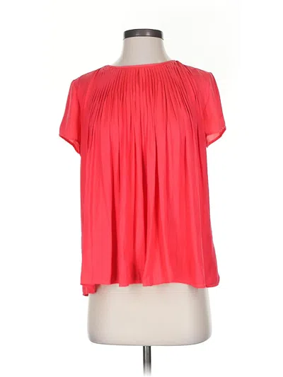 Pre-owned Left Coast By Dolan Short Sleeve Blouse In Pink