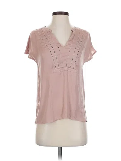 Pre-owned Left Coast By Dolan Short Sleeve Blouse In Pink