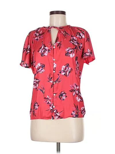Pre-owned Left Coast By Dolan Short Sleeve Blouse In Red