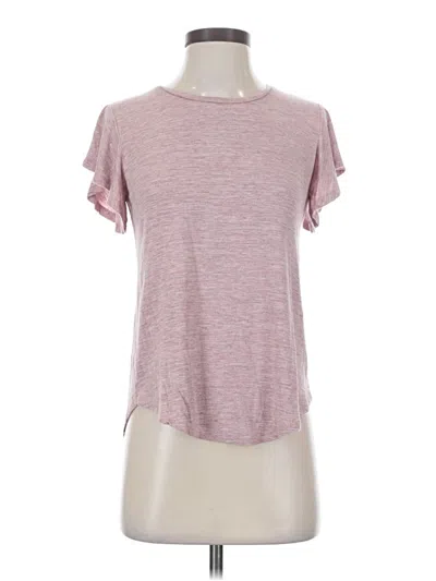 Pre-owned Left Coast By Dolan Short Sleeve Top Pink Crew Neck Tops