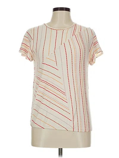 Pre-owned Left Coast By Dolan Short Sleeve T-shirt In White