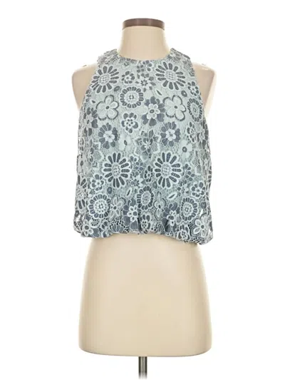Pre-owned Left Coast By Dolan Sleeveless Blouse In Blue