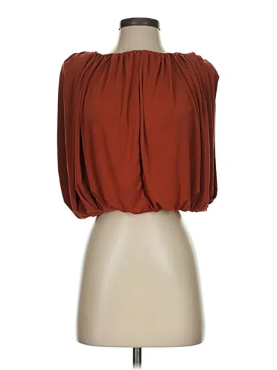 Pre-owned Left Coast By Dolan Sleeveless Blouse In Brown