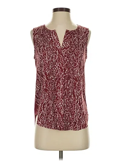 Pre-owned Left Coast By Dolan Sleeveless Blouse In Burgundy