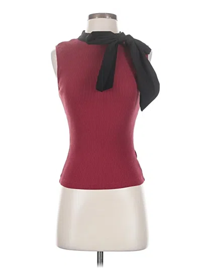 Pre-owned Left Coast By Dolan Sleeveless Blouse In Burgundy