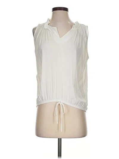 Pre-owned Left Coast By Dolan Sleeveless Blouse In Ivory